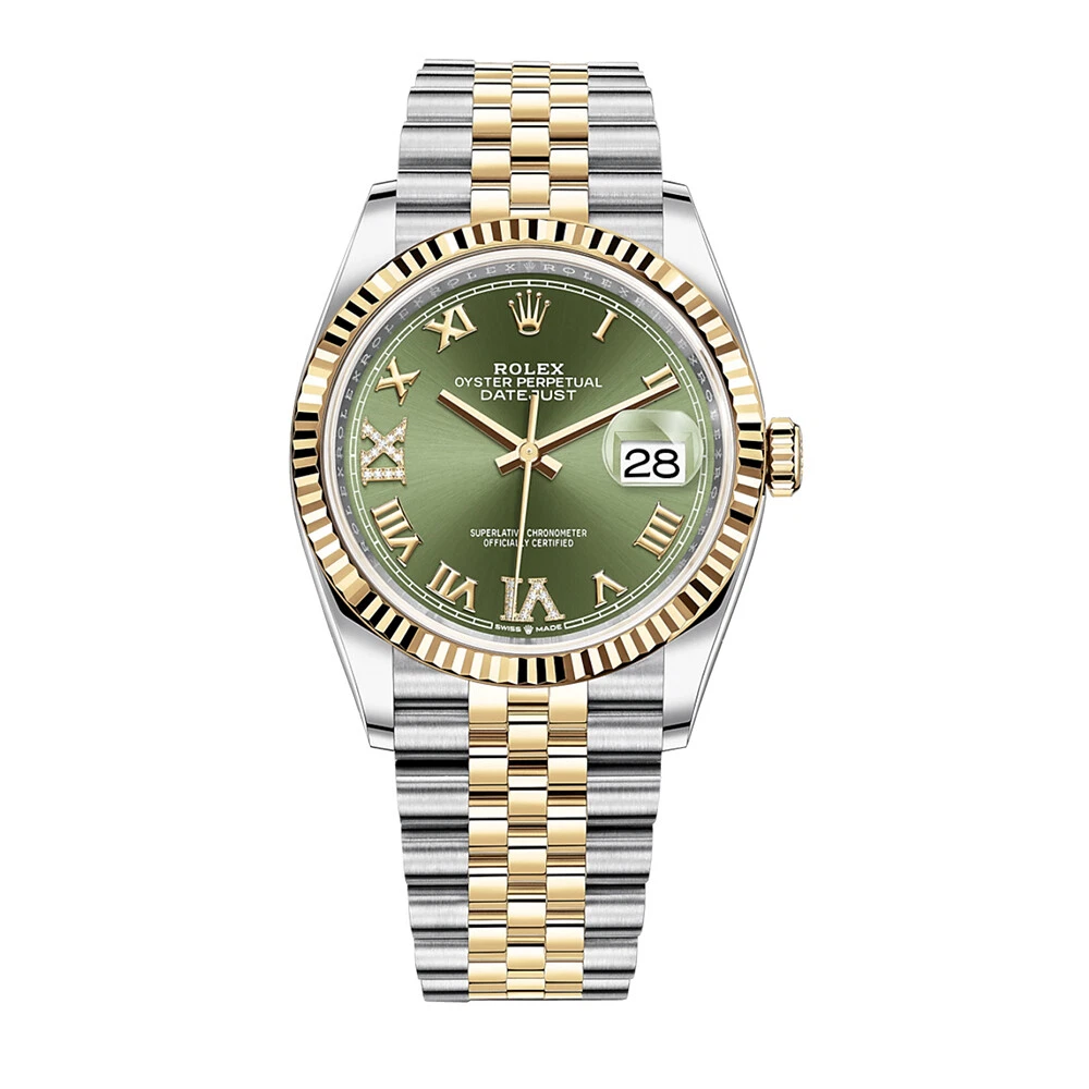 Rolex datejust clearance gold roman numerals