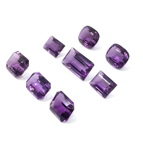 Bundle of 82.95ct 8pcs Purple Amethyst Carat Faceted Stones 16x12 17x12 - Picture 13 of 16
