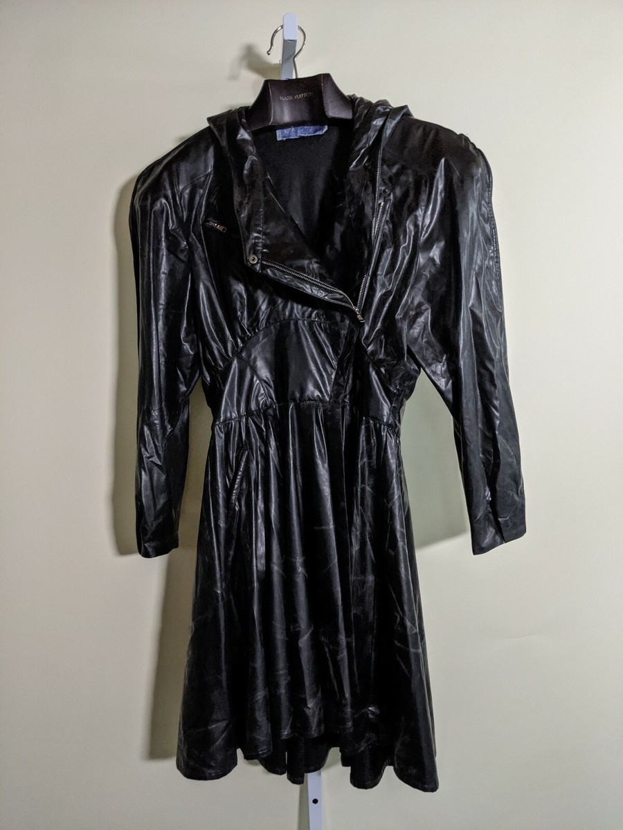 Thierry Mugler Paris Vintage 80s PVC Moto Raincoat Gothic Gloss
