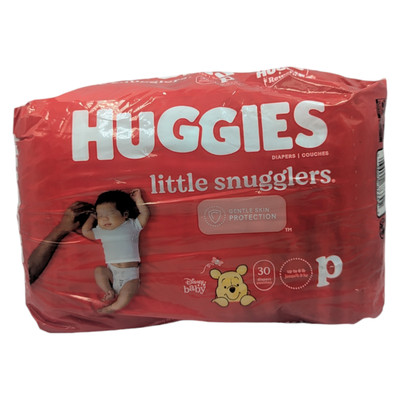 Huggies Little Snugglers Diapers - Size P (up to 6lbs) Disney Baby 30ct