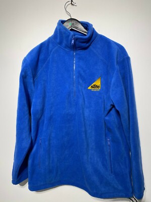 Gas Safe besticktes Fleece mit halbem Reißverschluss - blau, klein, kostenlose Lieferung, Ausverkauf