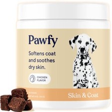 Pawfy Skin  Coat Soft Chews  Allergies  Itching  Licking  Paw Biting  S...