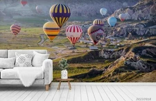 3D Hot Air Balloon Wallpaper Wall Mural Removable Self-adhesive Sticker8955