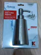 NEW Stylewise K614DSBN 11.8 oz Freestanding Soap/Lotion Dispenser Brushed Nickel