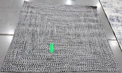 DARK BLUE / IVORY 5' X 5' Broken Thread Rug Reduced Price 1172763780 BRA201N-5SQ