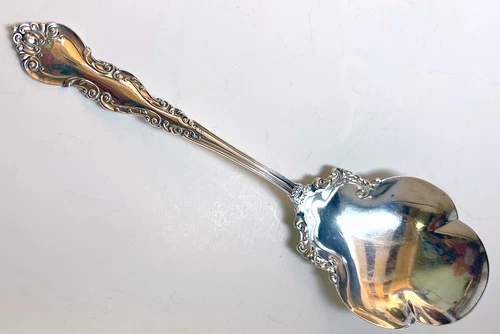 WARWICK SIMPSON HALL MILLER (Intl silver) STERLING Antique Lg Serving SPOON