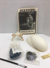 Vintage EGGEURY Egg Decorating Kit #93427 Plastic Cameo Frames
