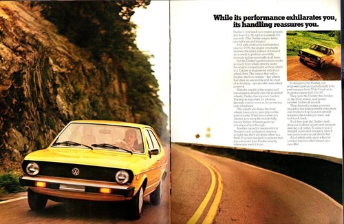 1976 Volkswagen VW DASHER Brochure/Catalog w/ Color Chart: HATCHBACK,SEDAN,WAGON - Picture 3 of 5