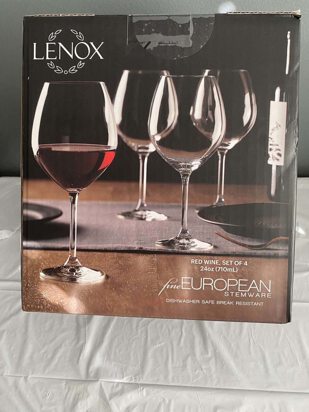 Lenox Set Of 4 24 oz Red Wine Fine European Stemware  NIB