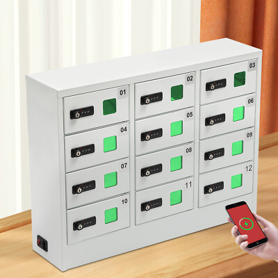 Cellphone Locker 12 Slots Charging Station Combination Lock For iPad Storage