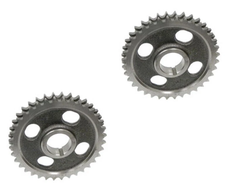 2 piñones de cadena de distribución en árbol de levas doble fila (L y R) para Mercedes Benz - FEBI Foto 4 de 4