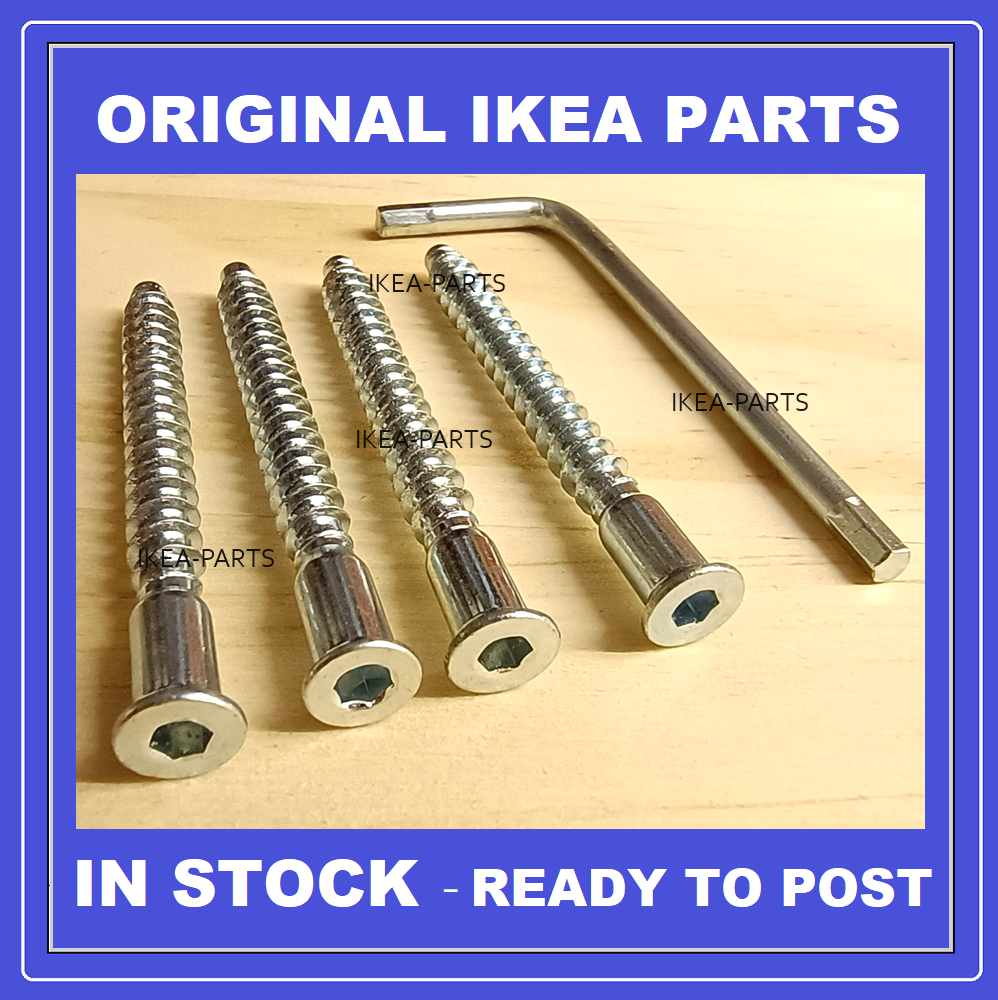 Ikea 100229 TYSSEDAL hex screws & allen key new ORIGINAL parts x4