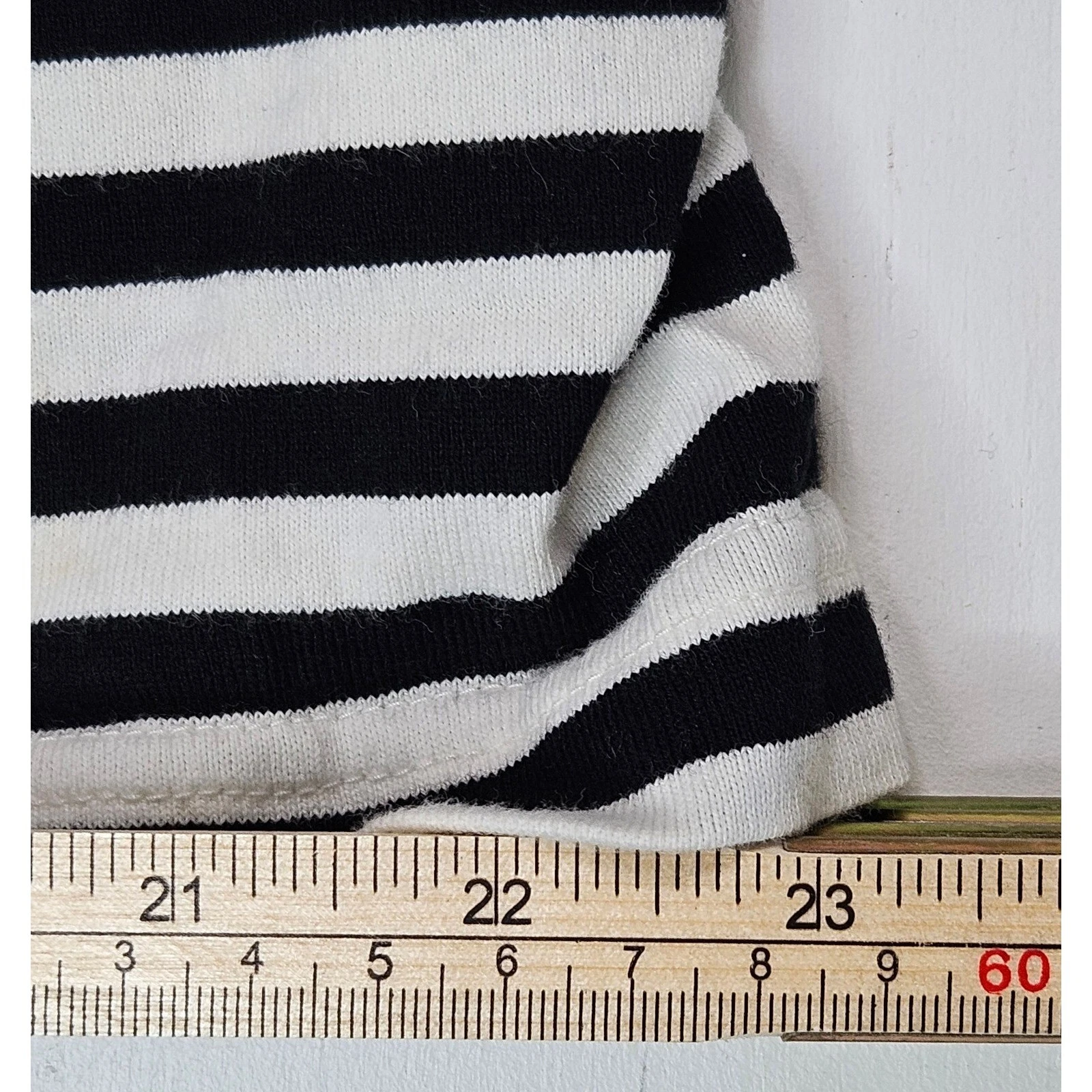 Abito donna Kate Spade Broome Street con volant topline nero bianco taglia L H317