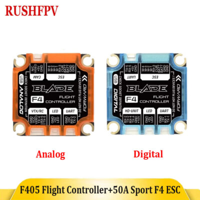 RUSHFPV RUSH BLADE F405 Stack F405 Flight Controller/ 50A Sport F4 ESC 128K