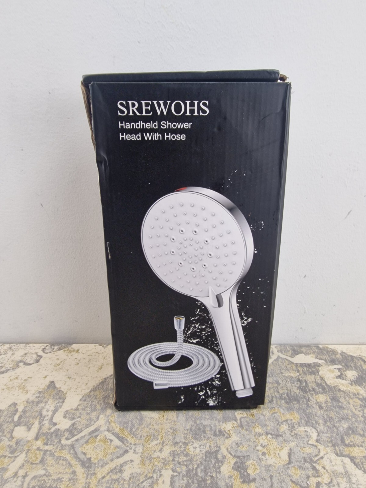 Shower Head and Hose 1.6M - SREWOHS High Pressure Shower Hose and Head Set Press