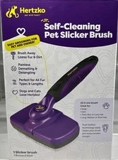 Hertzko Self-Cleaning Pet Slicker Brush, Grooming Brush for Cat & Dogs