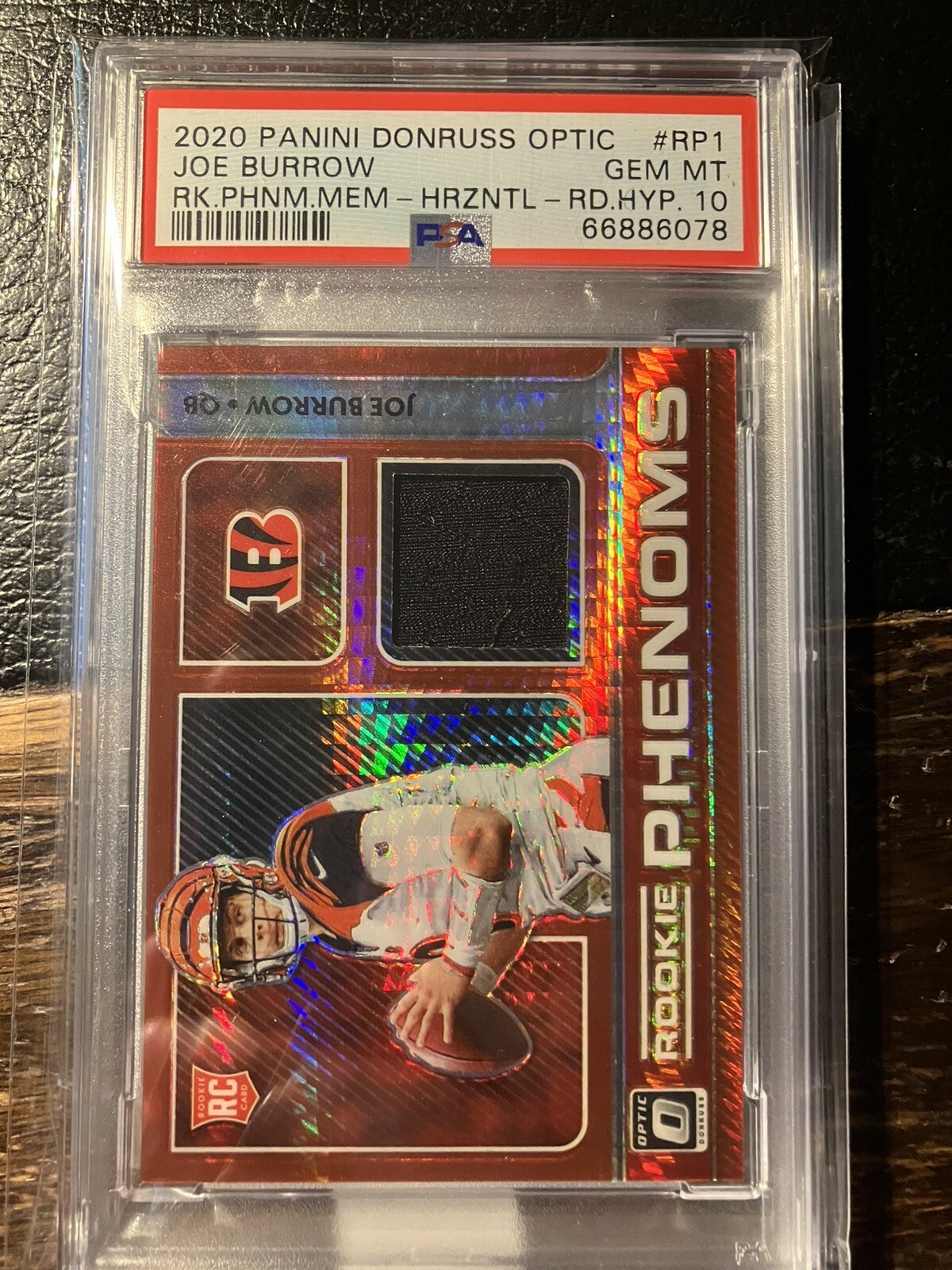 PSA 10 2020 Panini Donruss Optic Joe Burrow RP1 Red Hyper Gem Mint