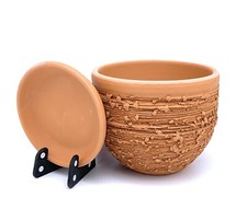 Plant Pot Ceramic Glazed with Saucer Planter Flower Pot with Drip Tray Antique