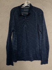 Under Armour Pullover Size Large Blue HeatGear Loose Fit Quarter Zip