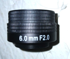 CCTV  Security Video Lens Mount 1" 6.0 mm F2.0 CS