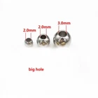 100PCS STAINLESS STEEL SILVER ROUND SPACER BEADS LOOSE STOPPERS FINDINGS 4/6/8MM