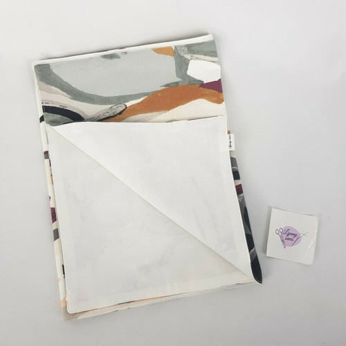 Handmade Decorative Table Runner Grey Mustard Large Floral Print 144cm x 32cm - Picture 5 of 12