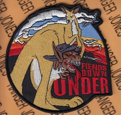 USAF Air Force 36th Fighter Sq FS FIENDS Down Under ~3.75'' patch c/e