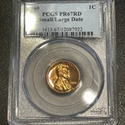 1960 Lincoln Cent 1c PCGS PF 67 Red Large Date / Small Date FS-103