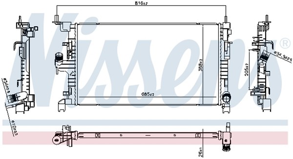 Nissens MotorküHler WasserküHler 607296 FüR Renault Duster Express Blue Dci F6AA-image
