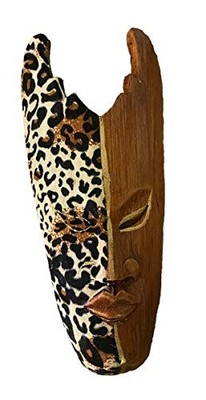 Maske Batik bemalt 20 cm, HolzMaske aus Bali, Wandmaske