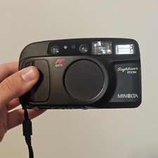 Minolta Sightseer Zoom AF Date 35mm Film Camera Untested