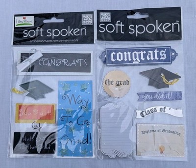Lot Of Two (2) Graduation Themed Scrapbooking StickeYr New By Me & My Big Ideas