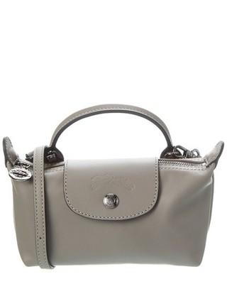 Longchamp Le Pliage Xtra Xs Leather Pouch Women's Grey