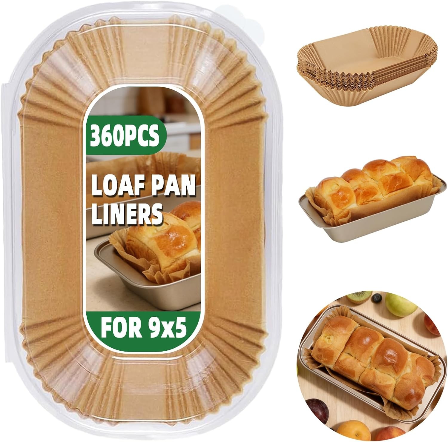Loaf Pan Liners 9x5 Inch 360 Pack Non-Stick
