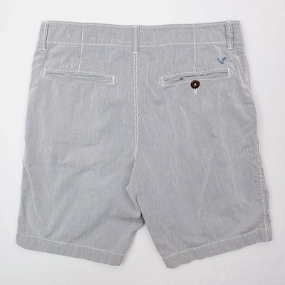 Short American Eagle Homme - Taille 32 - Carreaux Blanc Et Bleu - Classique - Occasion
