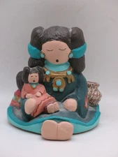 Sweet Whitefeather Studios Woman w/ Child - Hand Painted Native American Flavor