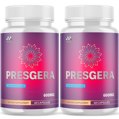(2 Pack) Presgera Advanced Nerve Support Strength Formula Pres Gera 120 Capsules