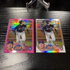 2023 Topps Chrome Brett Baty Refractor Lot Pink RC Mets