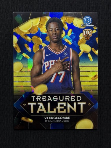 Topps VJ Edgecombe SSP Treasured Talent RC 2025-26 Bowman Sapphire #TTN-3 76ers