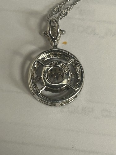 1CT Certified Moissanite Necklace D Color 6-Prong Pendant S925 Silver Women - Picture 4 of 4