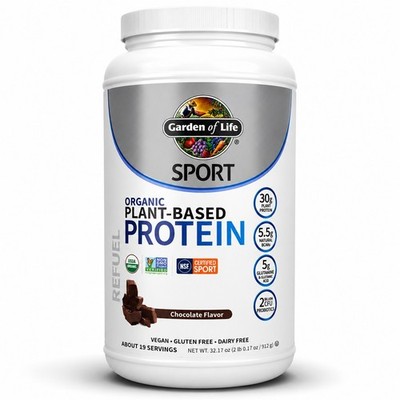 Garden of Life Sport Protein Chocolate 32oz Organic Vegan NSF 30g SEALED