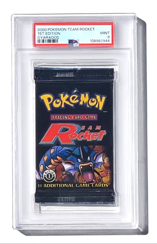 PSA 9 Mint TEAM ROCKET 1st Edition Sealed Booster Pack 2000 Pokémon Gyarados