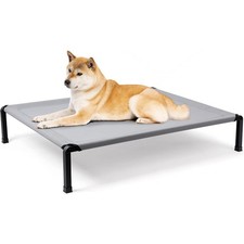 Elevated Dog Bed for Large Dogs Portable Raised Dog Cot With Metal Frame Outdoor