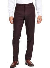 Tommy Hilfiger Mens Modern Fit Four-Pocket Twill Pants 34W x 32L Burgundy - NWT