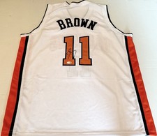 Dee Brown Illinois Fighting Illini signed White Custom jersey JSA Witnessed
