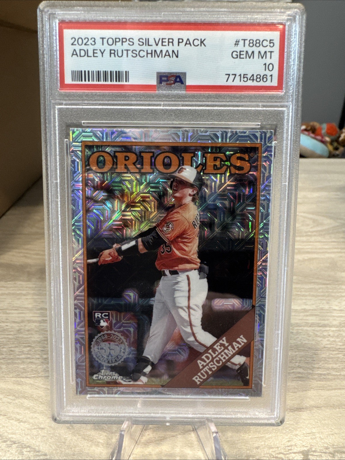 2023 Topps Silver Pack Adley Rutschman Chrome Promo RC PSA 10 Gem Orioles