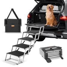 VEVOR  Dog Stair for Cars,Wide 5-step Dog Car Steps,Folding Dog Car Ramp with Non