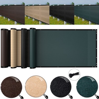 Privacy Fence Screen Mesh Cover Garden Yard 4' 5' 6' 8' Black Green Beige Brown