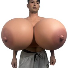 Silicone Breast Form Plate Fake Boobs 230ZP Cup Tan Color For Crossdresser