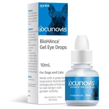 Sentrx Ocunovis Gel Eye Drops for Dogs Cats, Eye Lube for Dogs Allergy Relie...